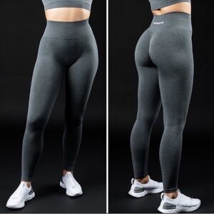 Alphalete Amplify Titanium Gray Leggings Small Gym Yoga